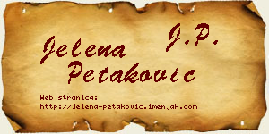 Jelena Petaković vizit kartica
